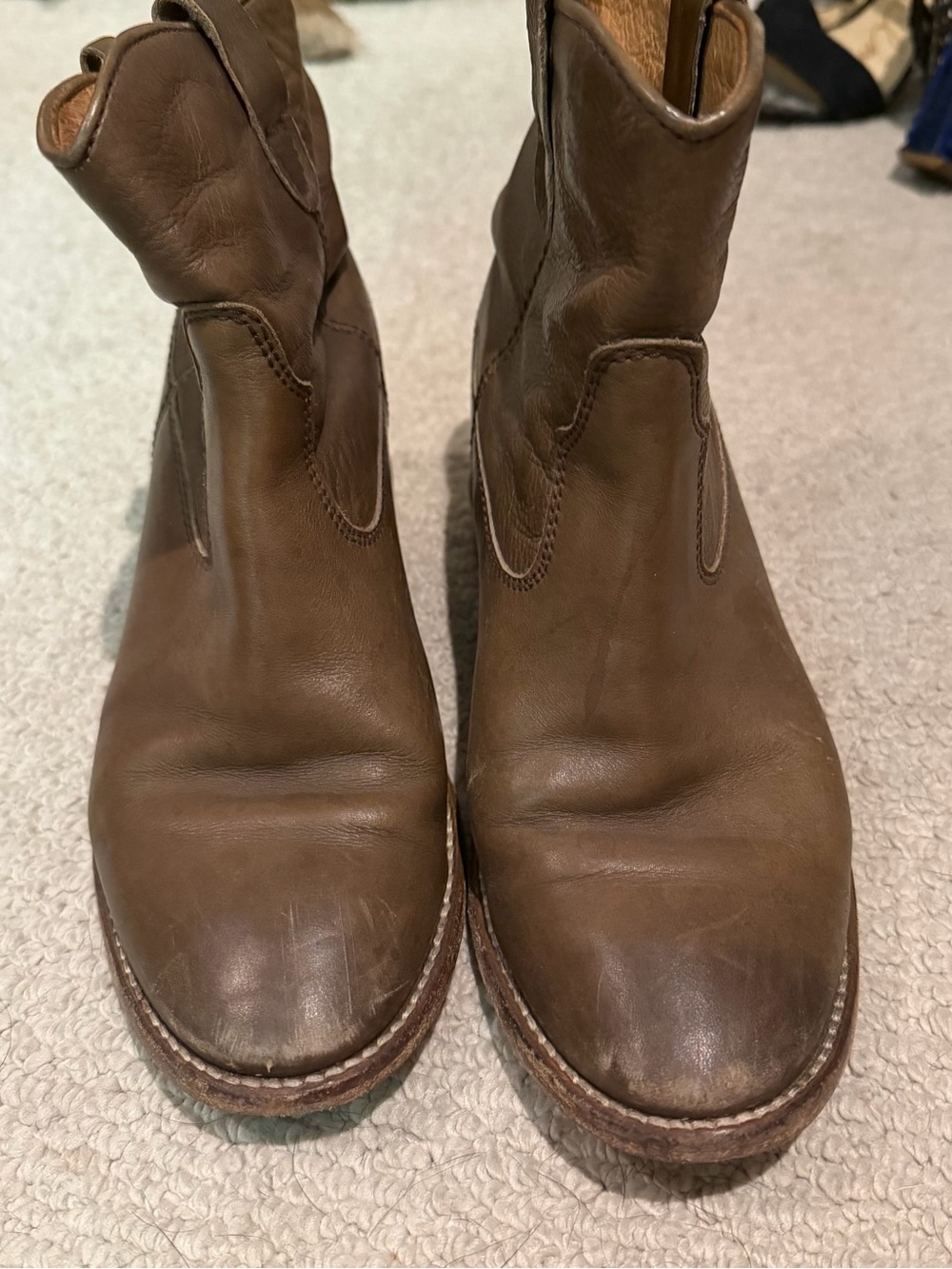 Isabel Marant Hidden Heel Brown Leather Ankle Boots - Picture 3 of 4